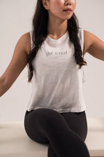 Get Toned Crop Tank Top - White