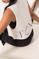 Get Toned Crop Tank Top - White
