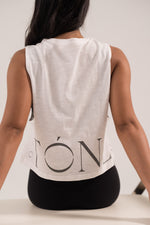 Get Toned Crop Tank Top - White
