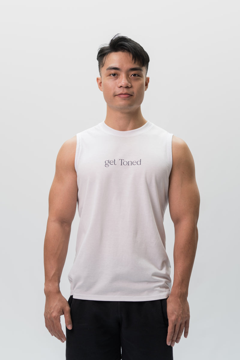 Get Toned Muscle Tank - White