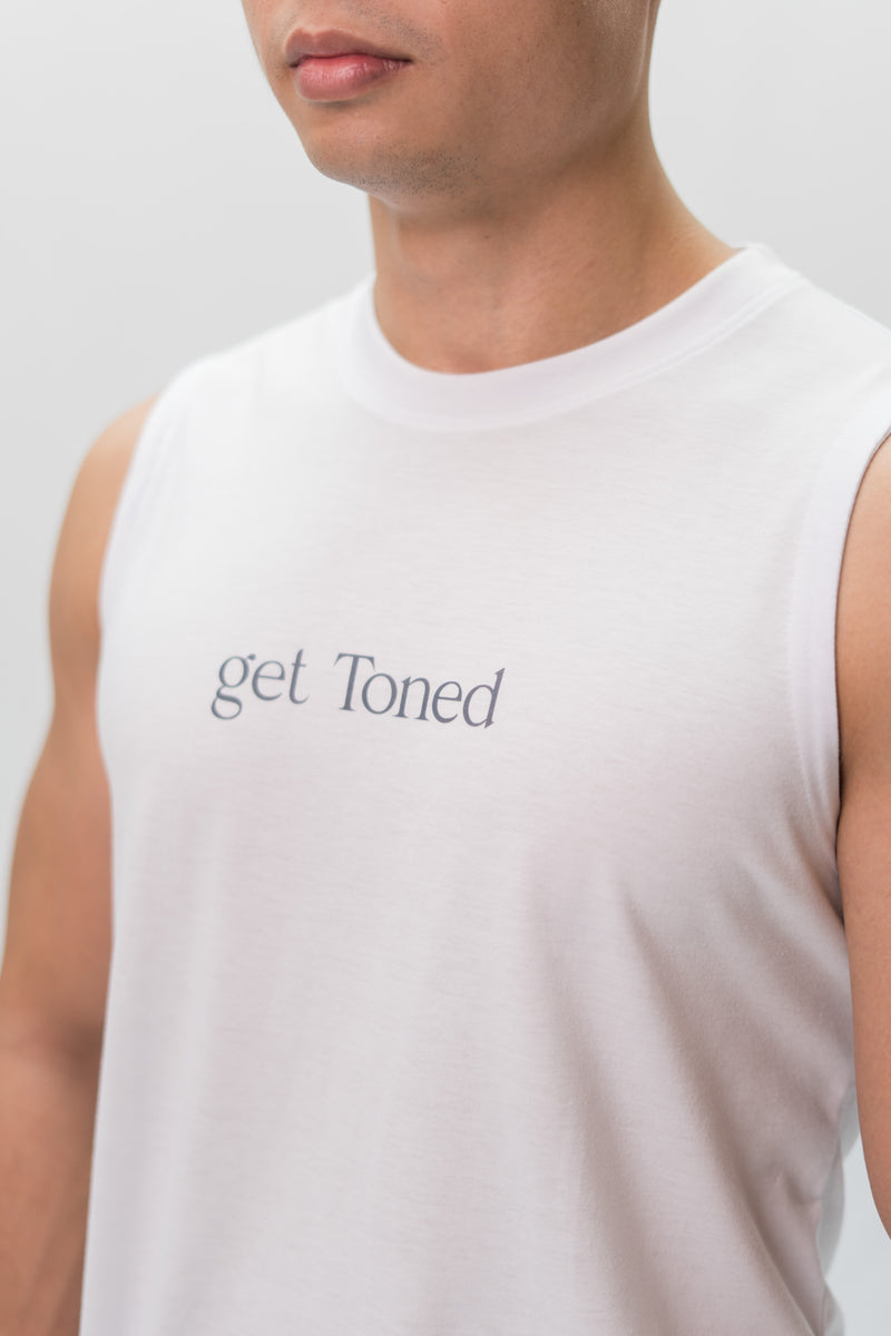 Get Toned Muscle Tank - White