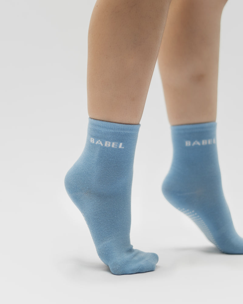 Babel Pilates Grip Sock - Baby Blue
