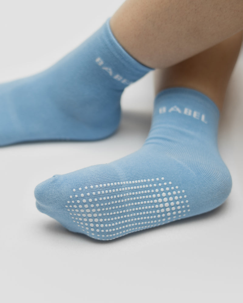 Babel Pilates Grip Sock - Baby Blue