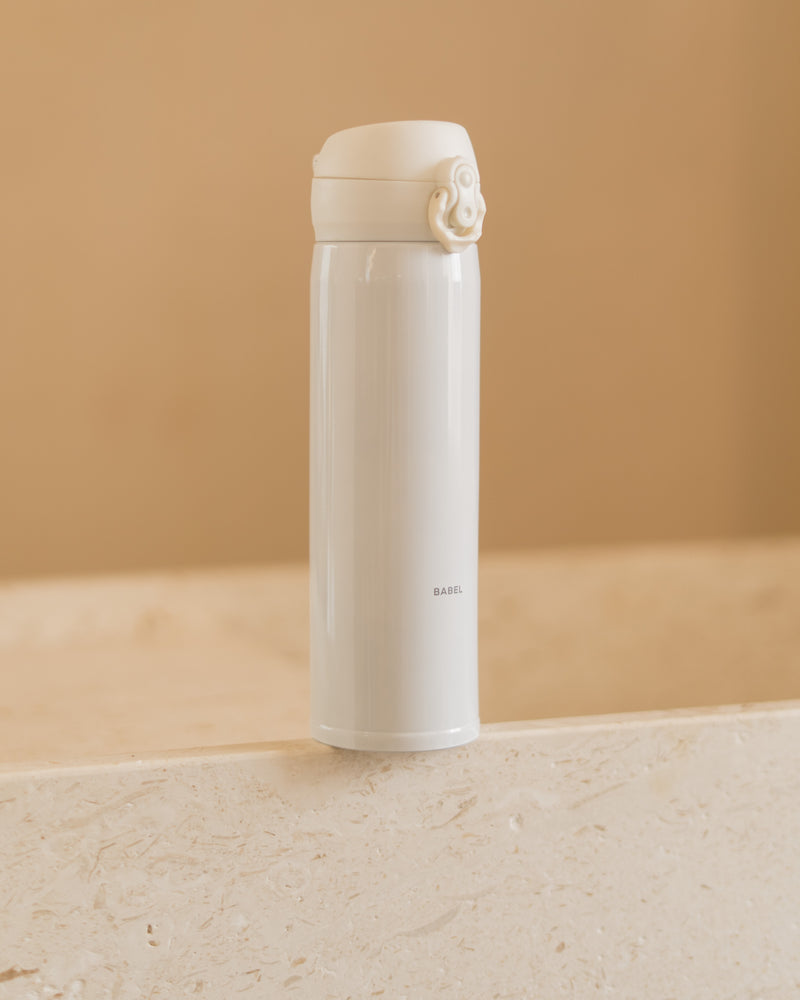 450ml Babel Flip-cap Thermoflask - White