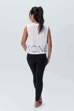 Get Toned Crop Tank Top - White