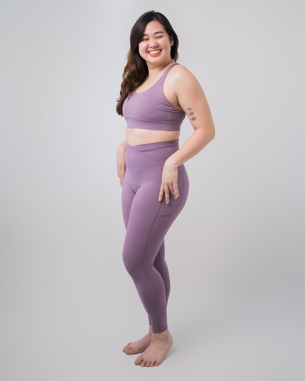 Babel Beehive Sports Bra - Mauve Purple