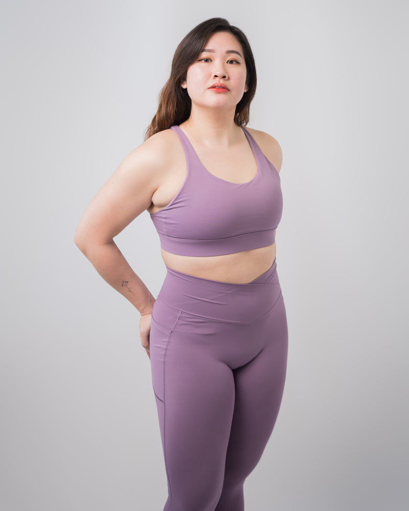 Babel Beehive Sports Bra - Mauve Purple