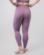 Babel V Waist Leggings with Pockets - Mauve Purple