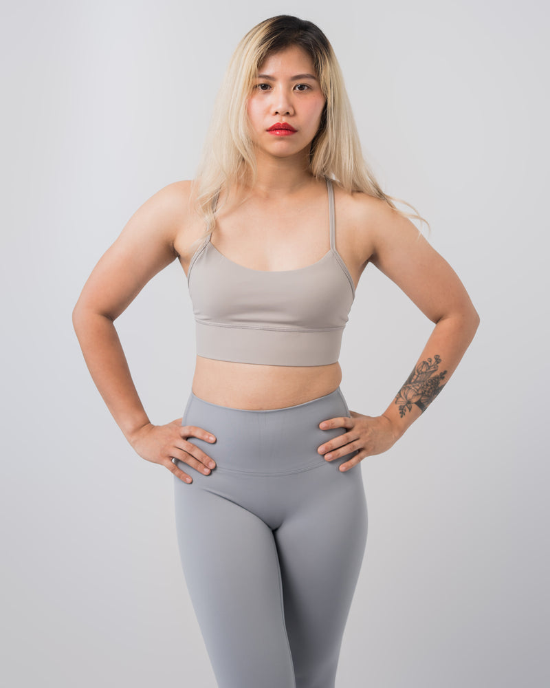 Babel Y-Back Sports Bra - Grey