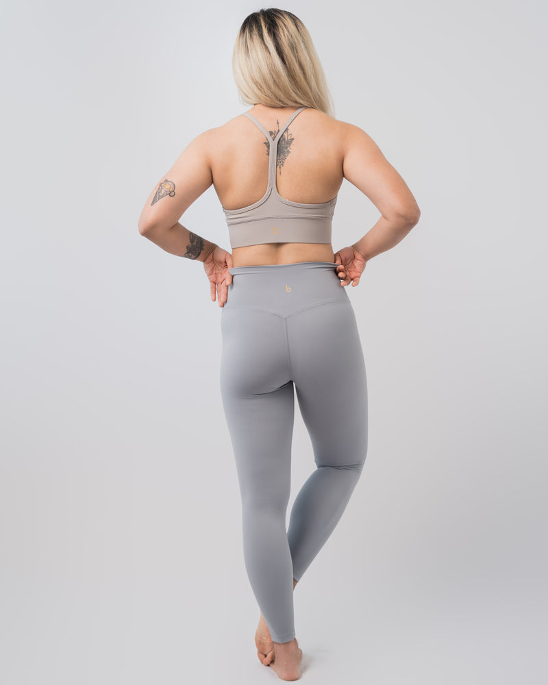 Babel Yoga Leggings - Pastel Grey Blue