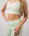 Babel V Waist Leggings with Pockets - Mint Green