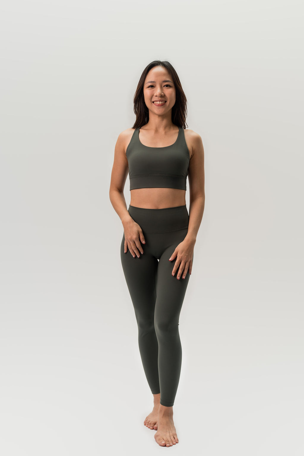 Babel 2X-back Sports Bra - Dark Green