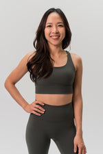 Babel 2X-back Sports Bra - Dark Green