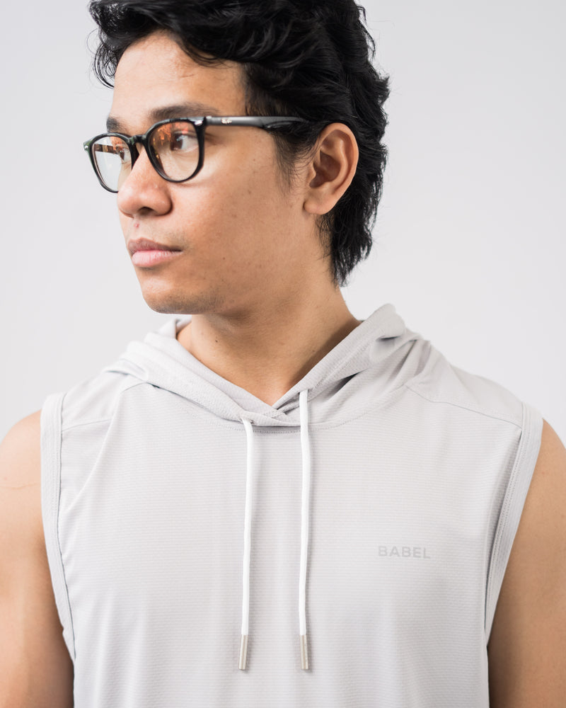 Babel Light Hoodie Tank Top - Grey