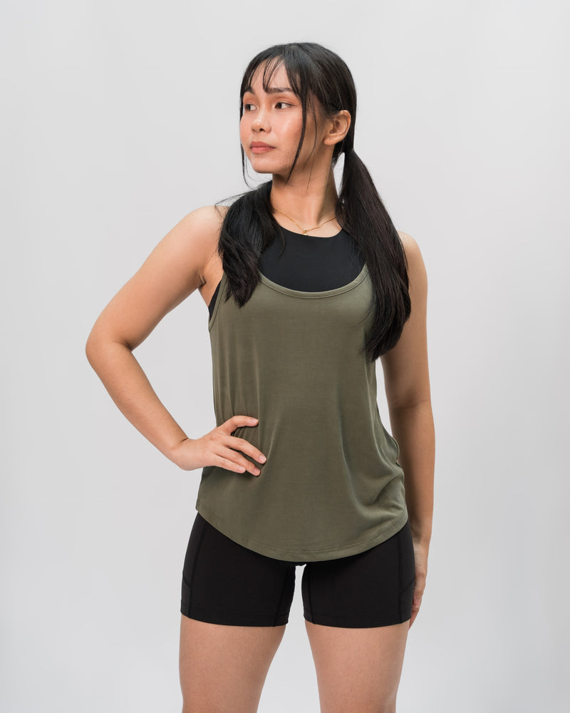 Babel Relaxed Camisole - Army Green