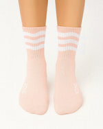 Mini Waves Tone Pilates Grip Sock - Powder Pink