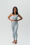 Babel High Waist Wave Legging - Sky Blue