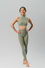 Babel High Waist Wave Legging - Sage Green