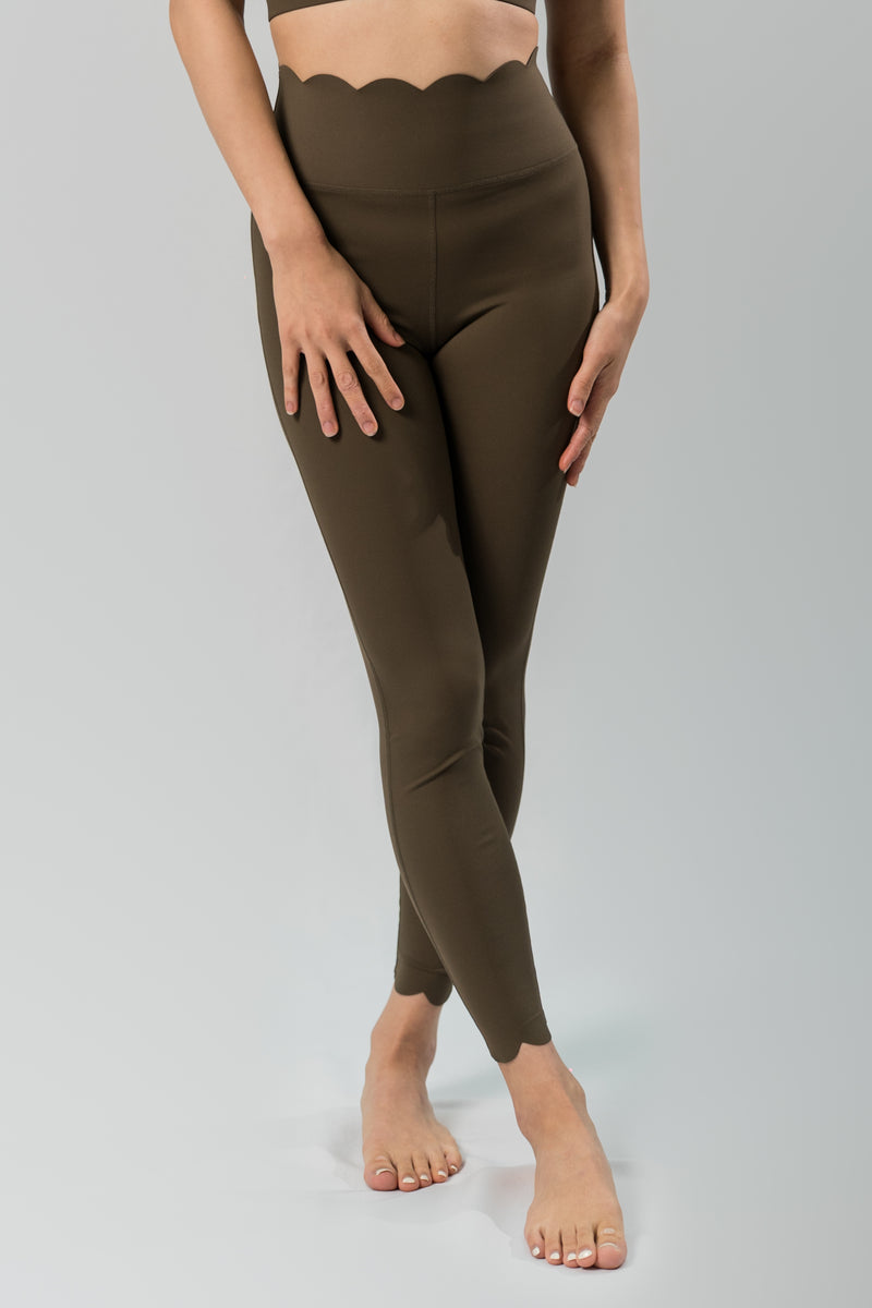 Babel High Waist Wave Legging - Grey Brown