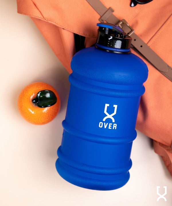 2.2L Oversized Bottle with Flip Cap - Navy Blue (Semi-transparent)