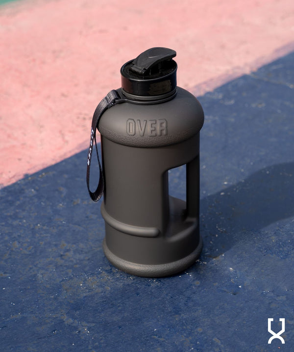 1.5L Oversized Bottle with Flip Cap - Charcoal Black