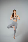 Babel Yoga Leggings - Pastel Grey Blue