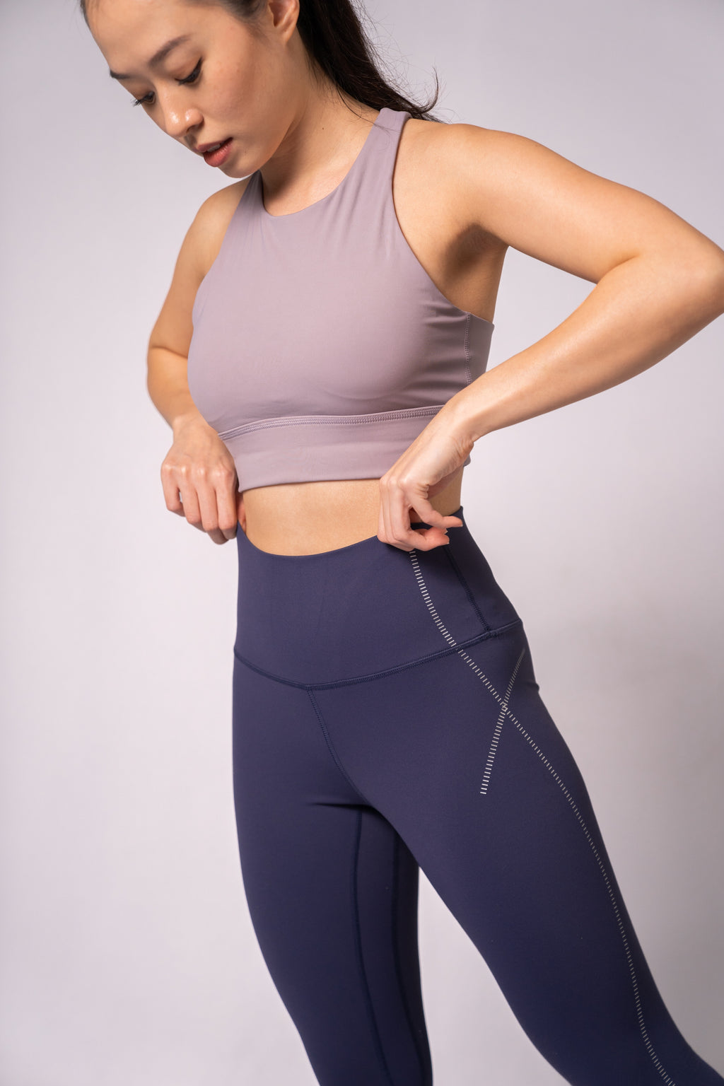 Babel High Waist Legging - Dark Grey Blue